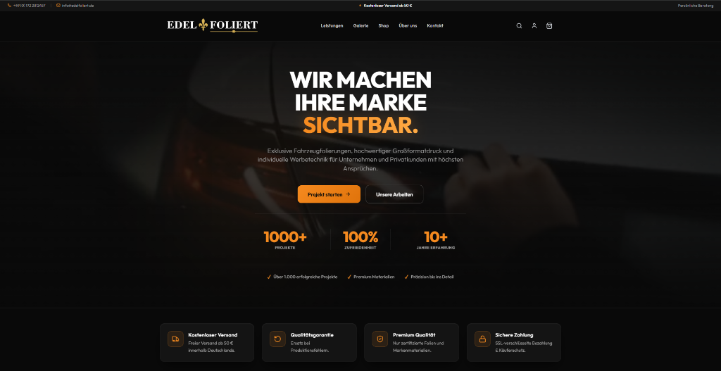 edelfoliert.de - Premium E-Commerce Store